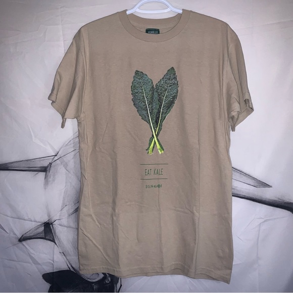 Humblux | Eat Kale Medium Unisex T-Shirt | Coffee - Picture 2 of 5